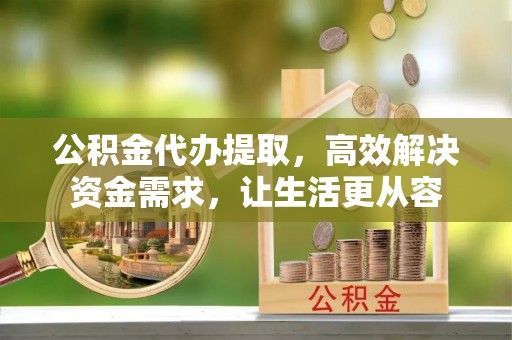 大武口公积金代办提取，高效解决资金需求，让生活更从容