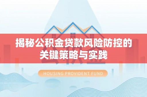 大武口揭秘公积金贷款风险防控的关键策略与实践