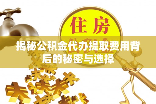 大武口揭秘公积金代办提取费用背后的秘密与选择