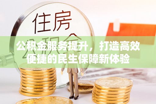 大武口公积金服务提升，打造高效便捷的民生保障新体验
