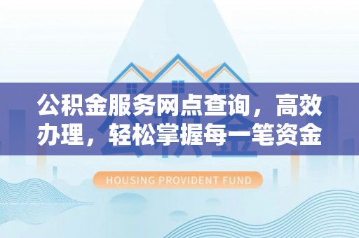 大武口公积金服务网点查询，高效办理，轻松掌握每一笔资金动态