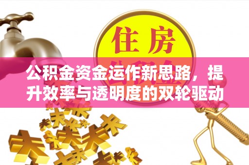 大武口公积金资金运作新思路，提升效率与透明度的双轮驱动