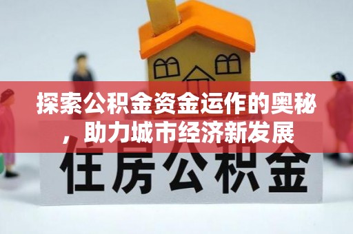 大武口探索公积金资金运作的奥秘，助力城市经济新发展