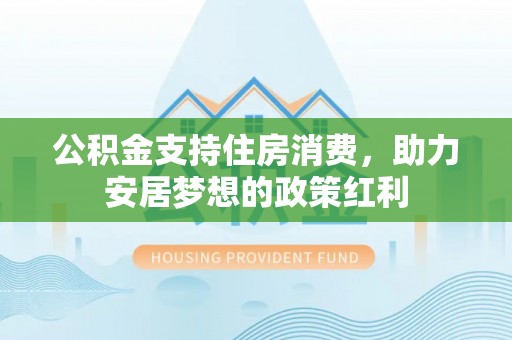 大武口公积金支持住房消费，助力安居梦想的政策红利