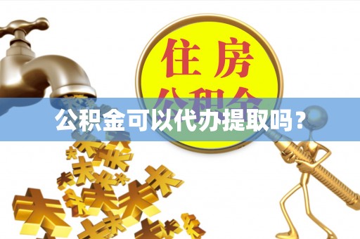大武口公积金可以代办提取吗？