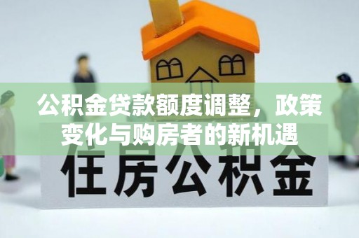大武口公积金贷款额度调整，政策变化与购房者的新机遇
