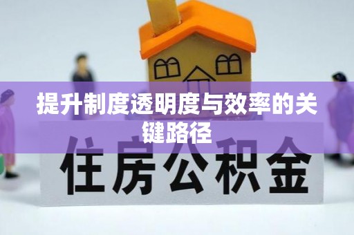 大武口提升制度透明度与效率的关键路径