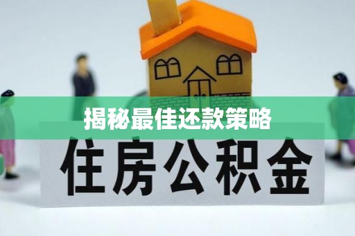 大武口揭秘最佳还款策略