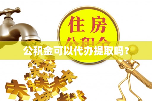 大武口公积金可以代办提取吗？