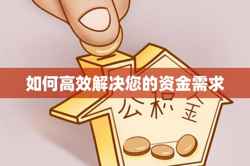大武口如何高效解决您的资金需求